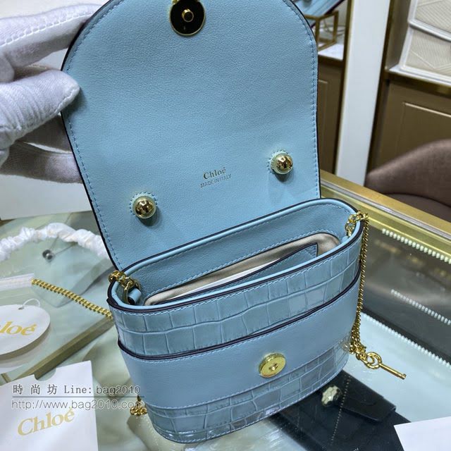 Chloe女包 克洛伊經典Aby lock鱷魚紋圓環鏈條手袋 Chole手提肩背斜挎包  jjh1347